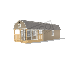 Wraparound Porch Lofted Barn Cabin 12x32