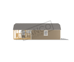Wraparound Porch Lofted Barn Cabin 12x32 - Image 3