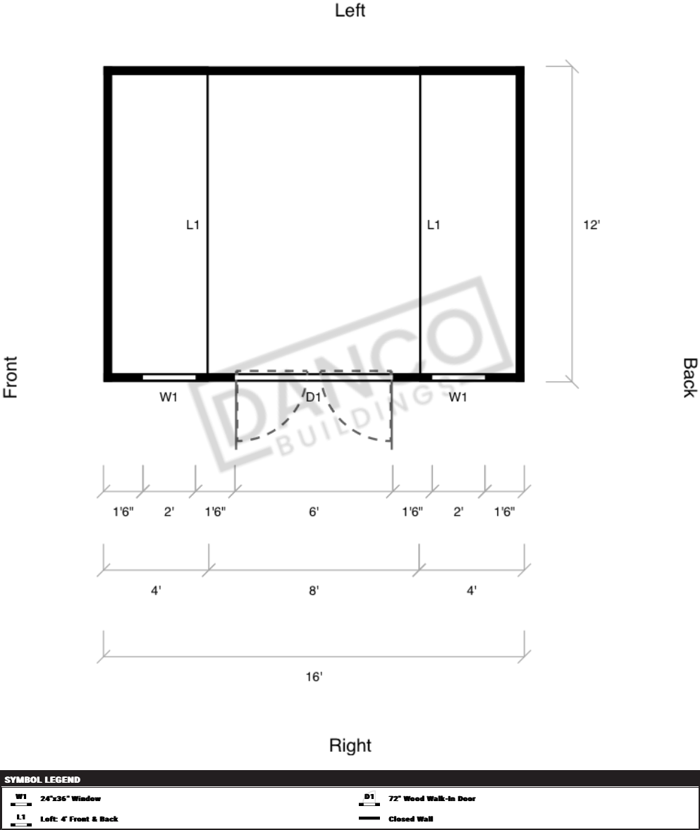 Side Lofted Barn 12x16 - Image 2