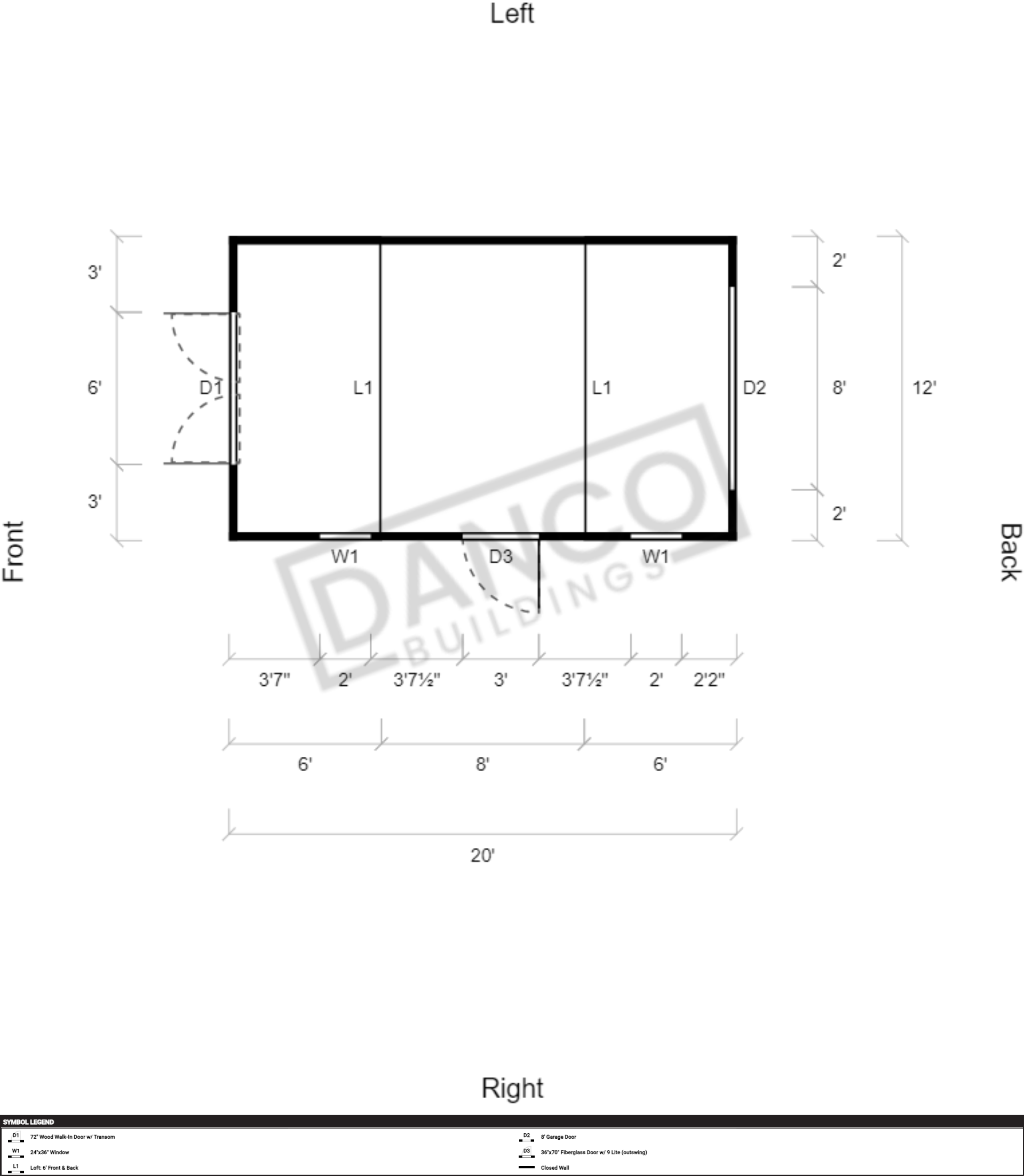 Side Lofted Barn 12x20 - Image 2