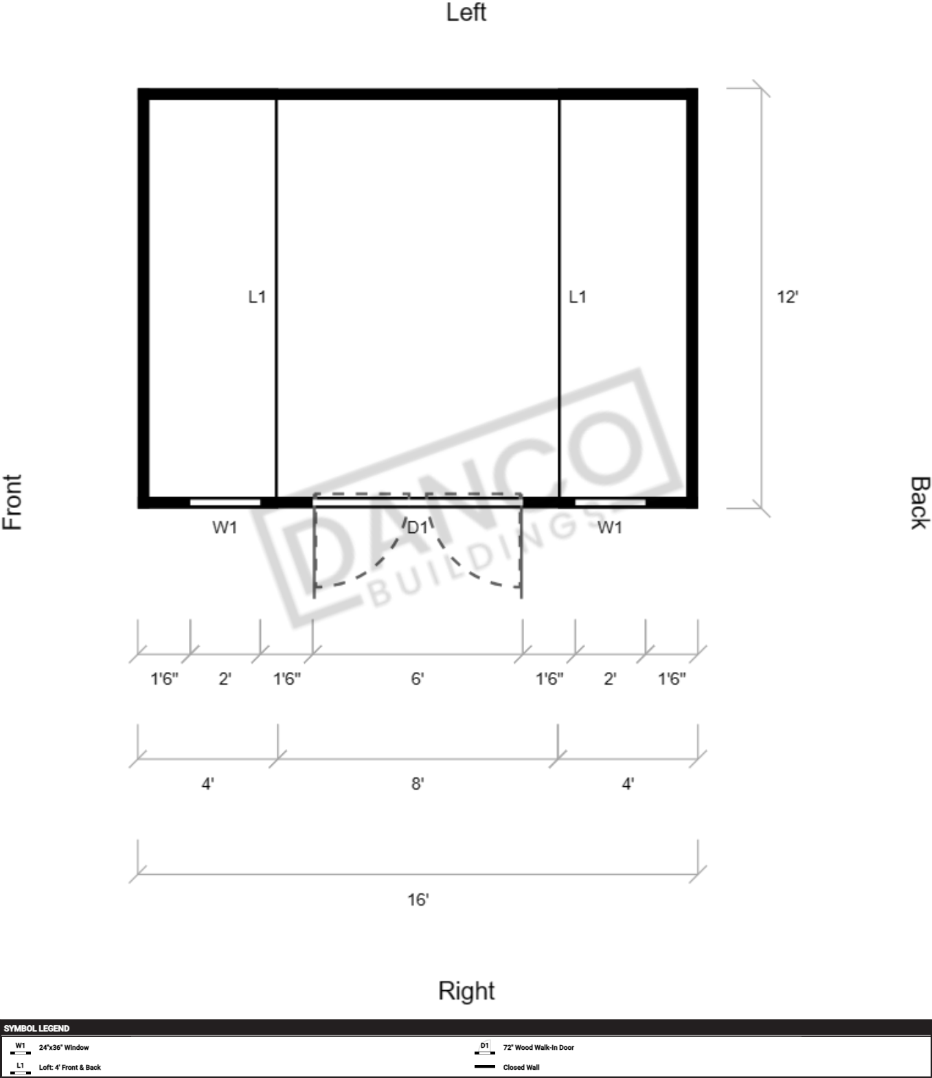Side Lofted Barn 12x16 - Image 2