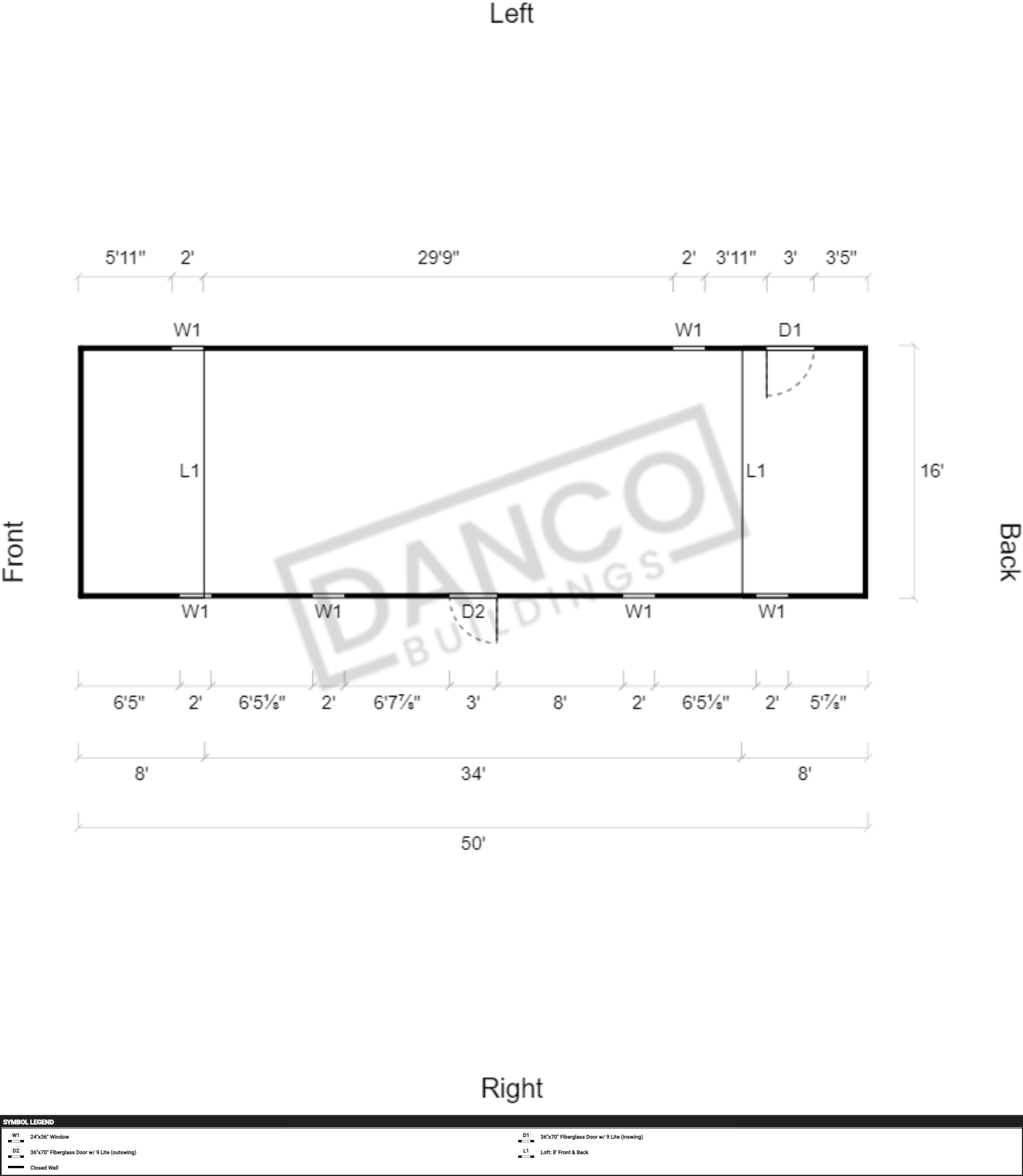 Side Lofted Barn 16x50 - Image 2