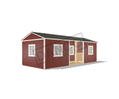 Center Side Porch Cabin 12x28