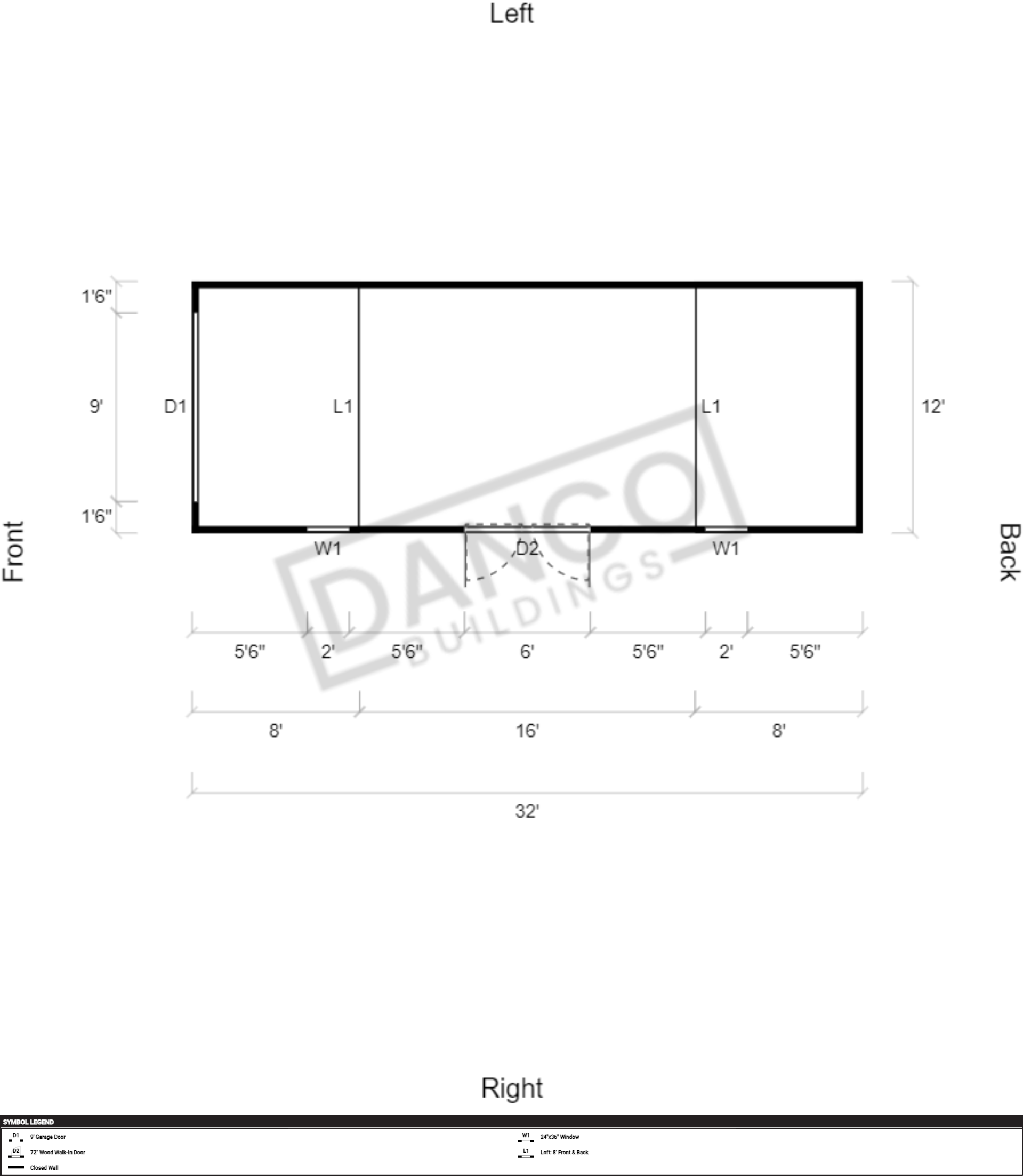 Lofted Barn Garage 12x32 - Image 2