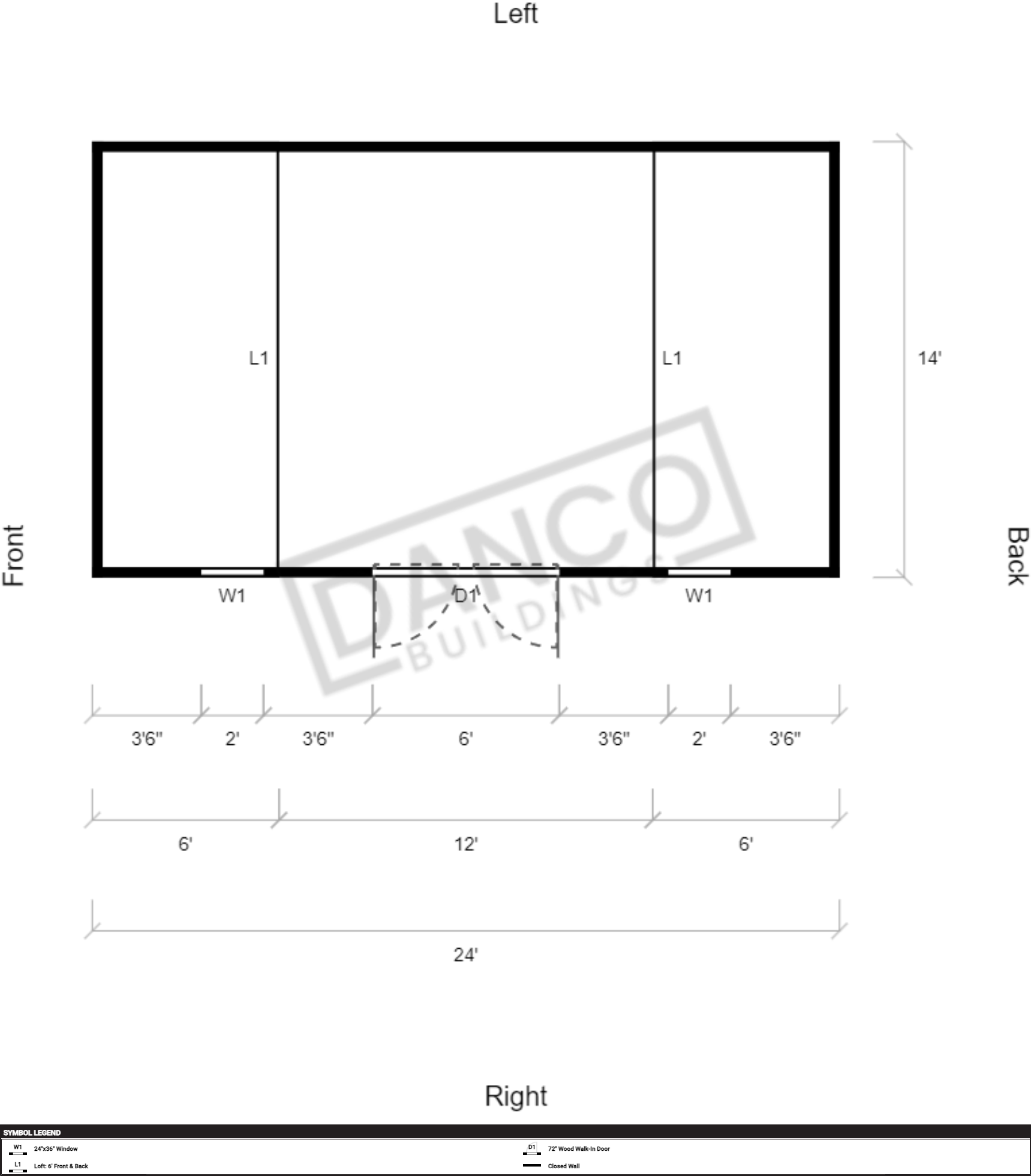 Side Lofted Barn 14x24 - Image 2