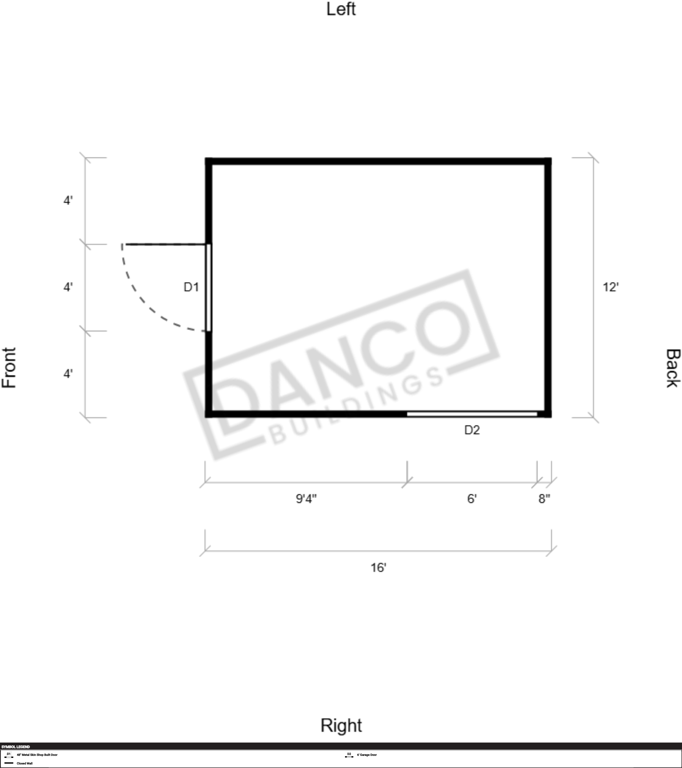 Extra Economy Metal Utility 12x16 - Image 2