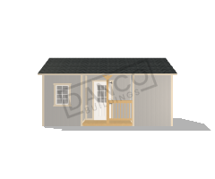 Center Side Porch Cabin 12x20 - Image 3