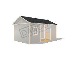 Center Side Porch Cabin 12x20