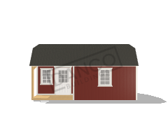 Corner Porch Lofted Barn Cabin 12x20 - Image 3