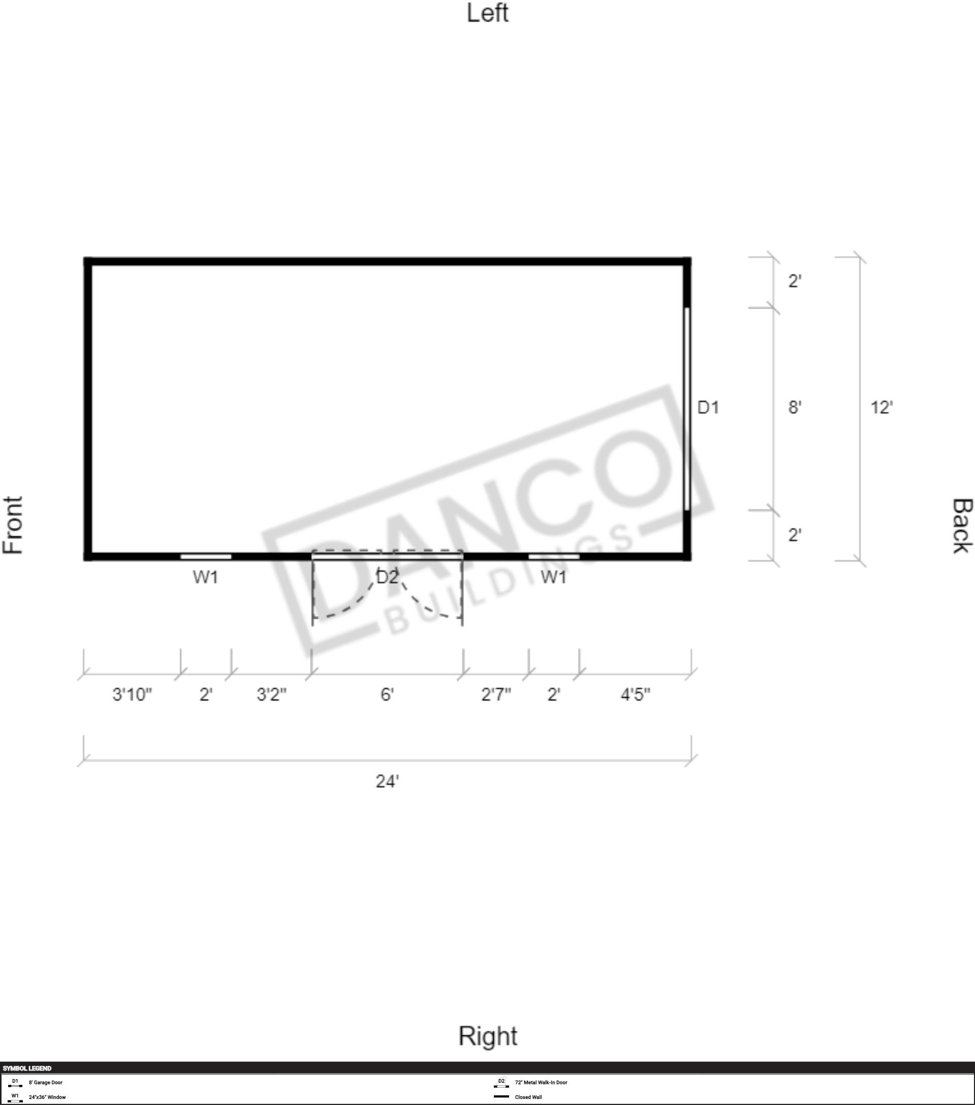 Extra Economy Lofted Barn 12x24 - Image 2