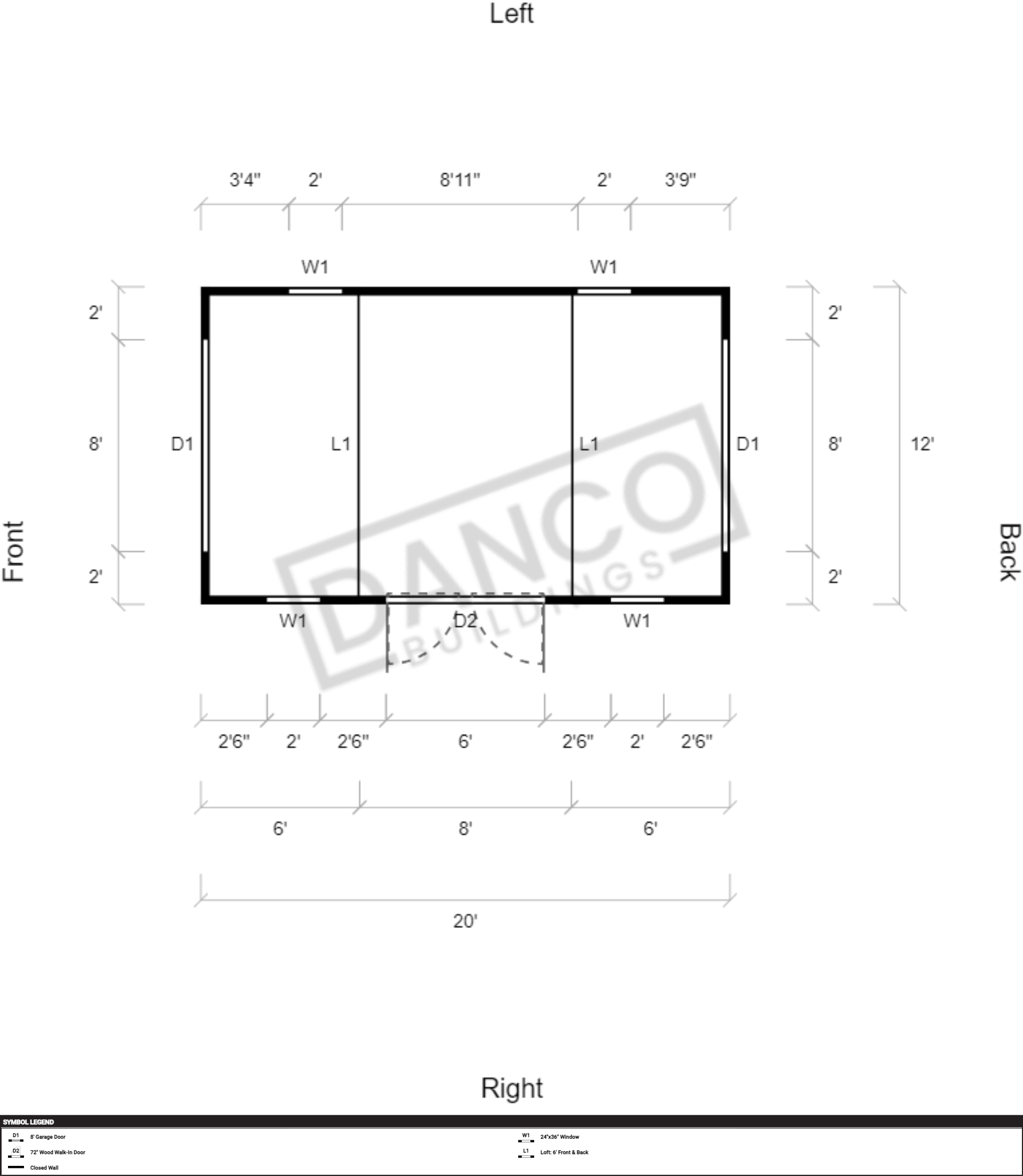 Side Lofted Barn 12x20 - Image 2