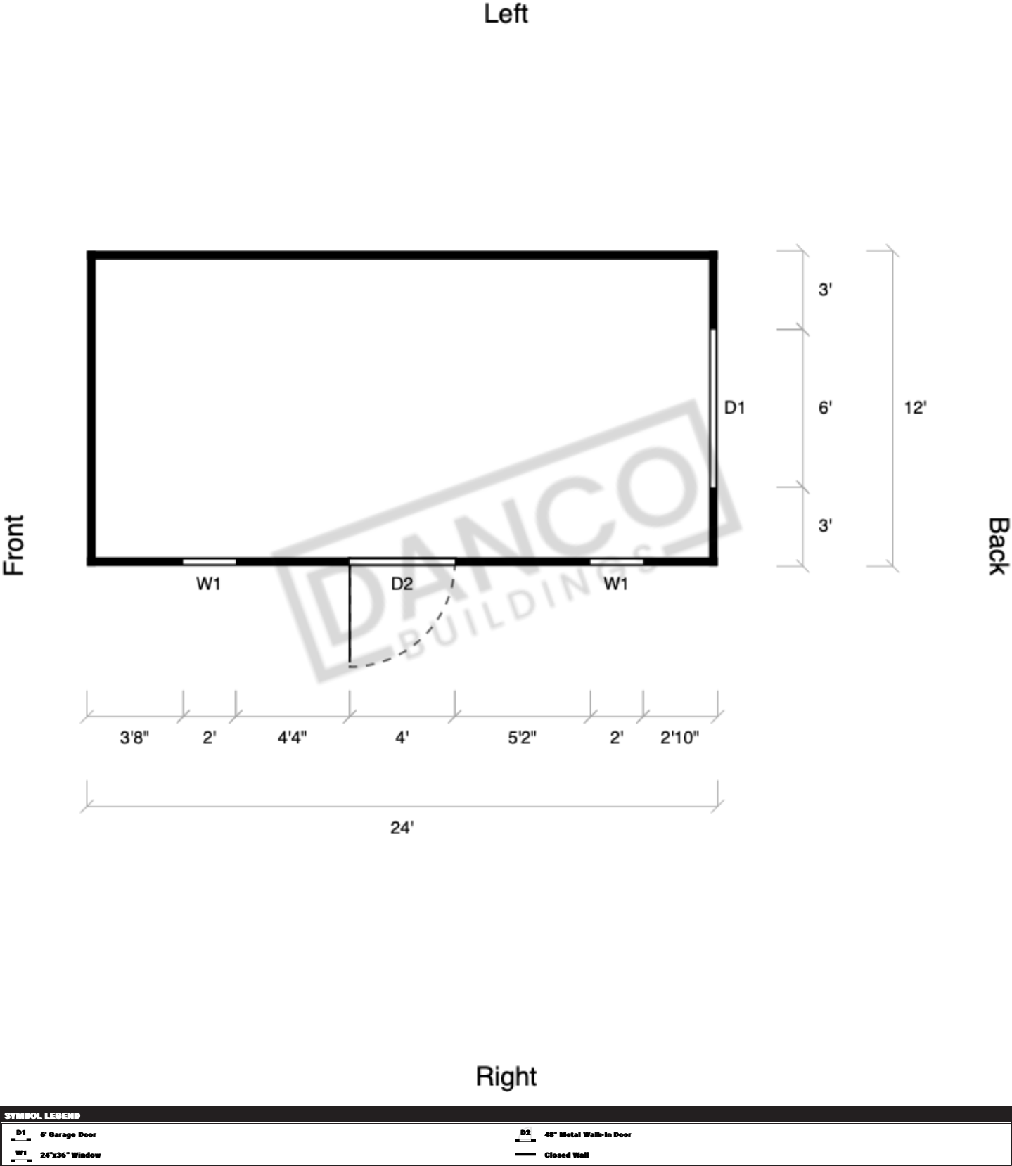 Extra Economy Lofted Barn 12x24 - Image 2