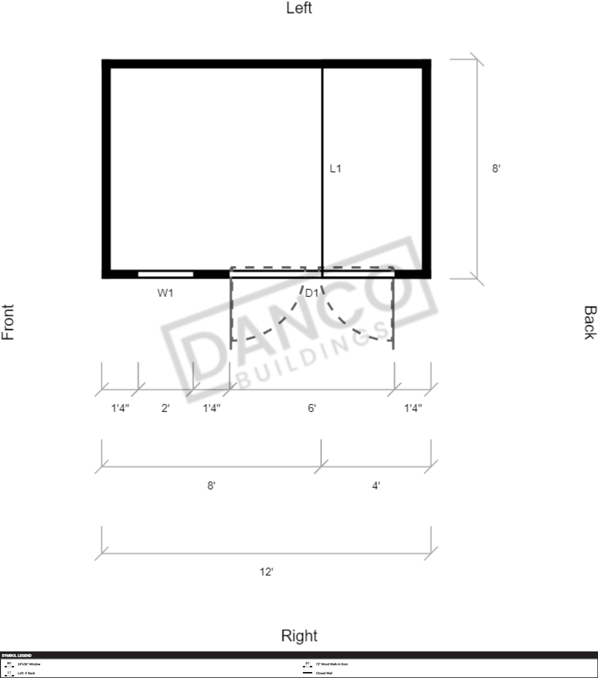 Side Lofted Barn 8x12 - Image 2