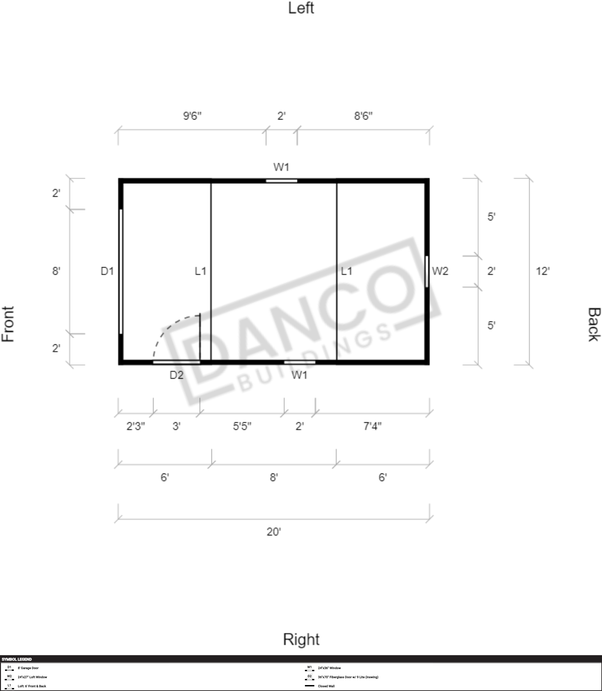 Side Lofted Barn 12x20 - Image 2