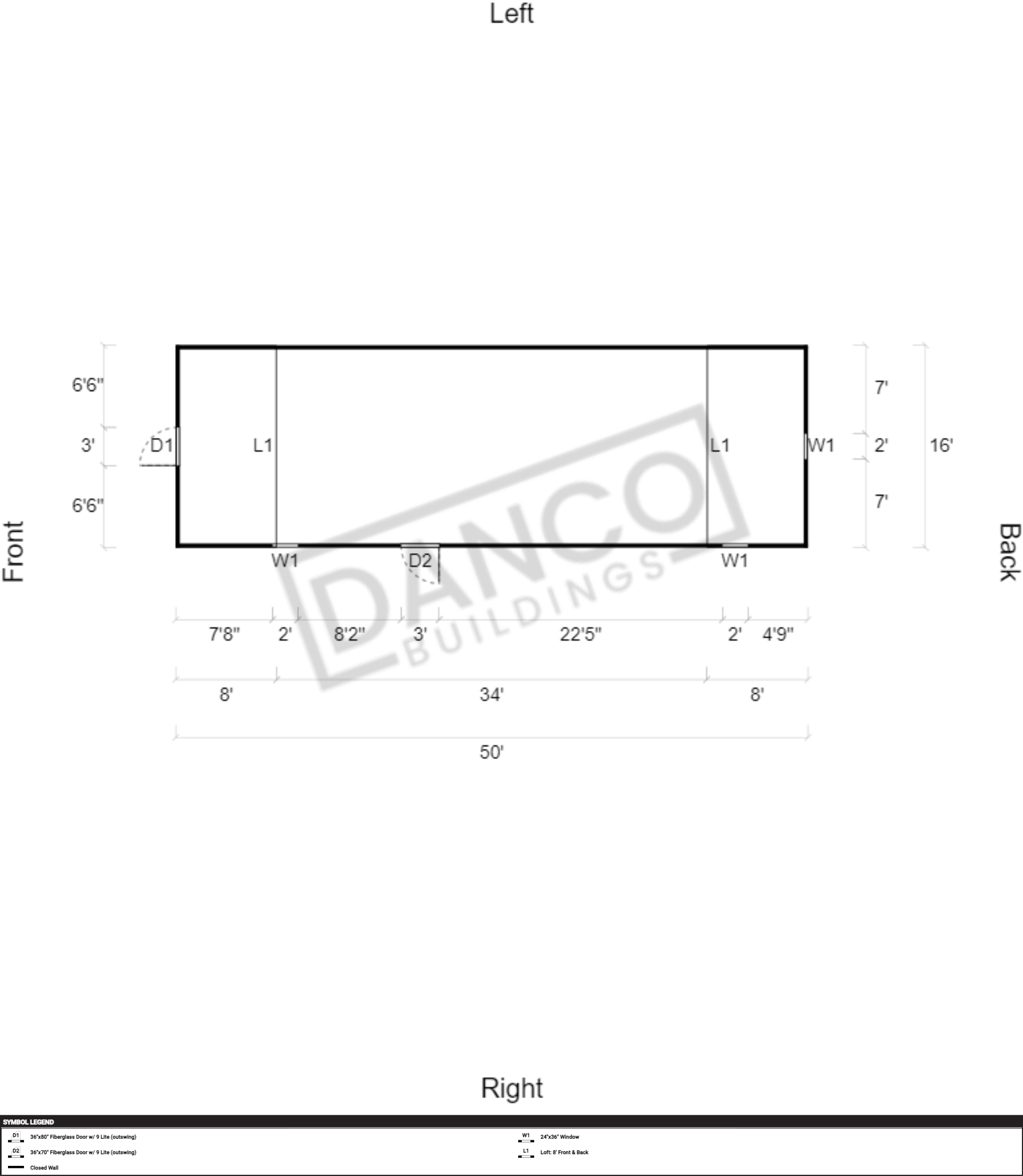 Side Lofted Barn 16x50 - Image 2