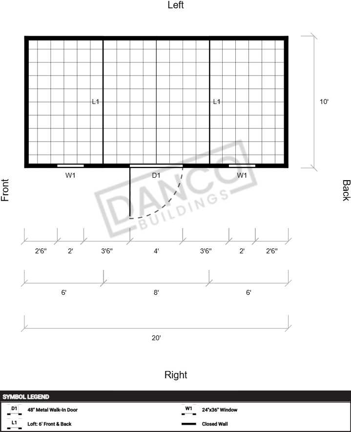 Extra Economy Lofted Barn 10x20 - Image 2