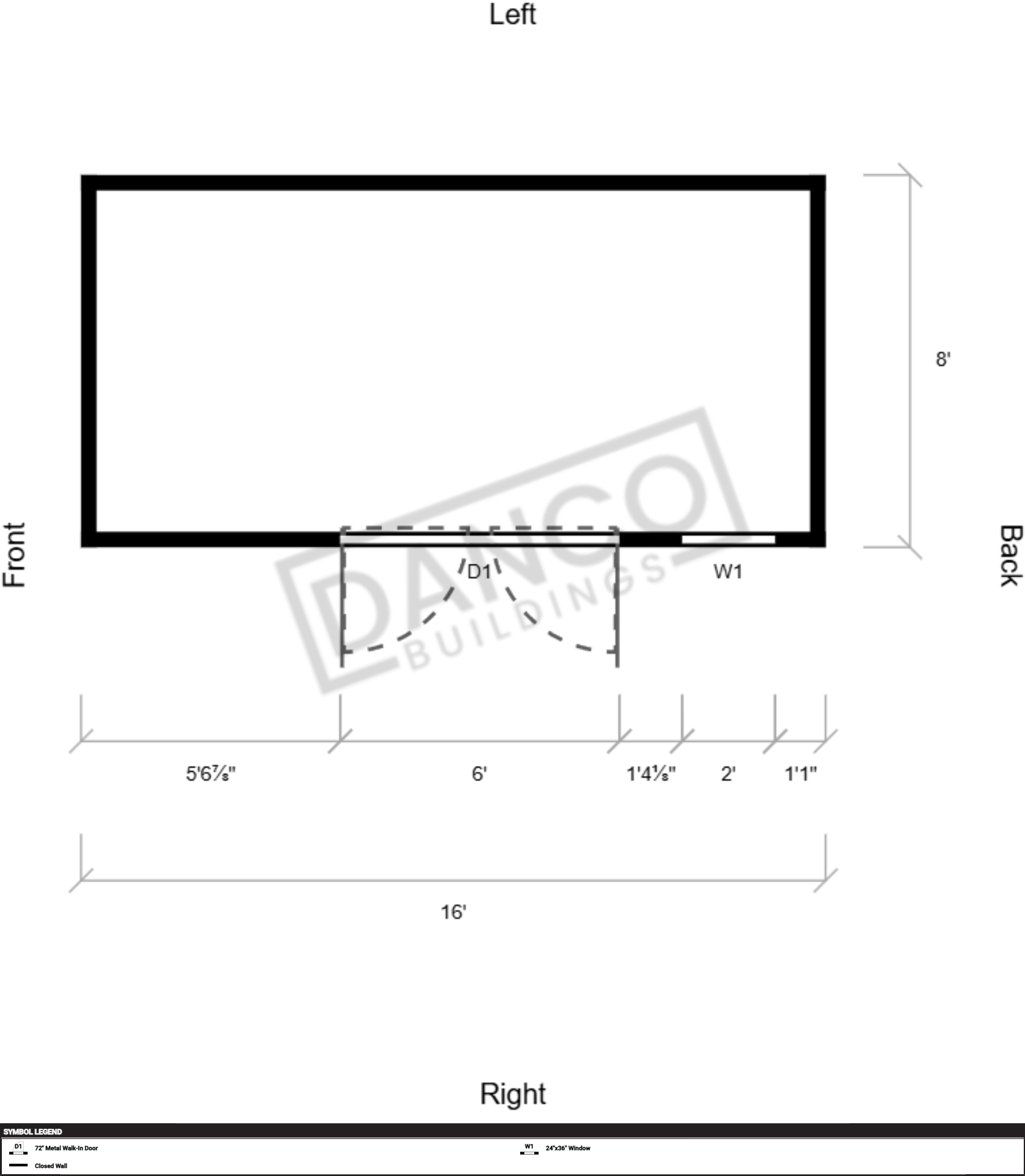 Extra Economy Metal Utility 8x16/240939 - Image 2