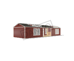 Center Side Porch Cabin 16x50
