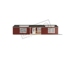 Center Side Porch Cabin 16x50 - Image 3