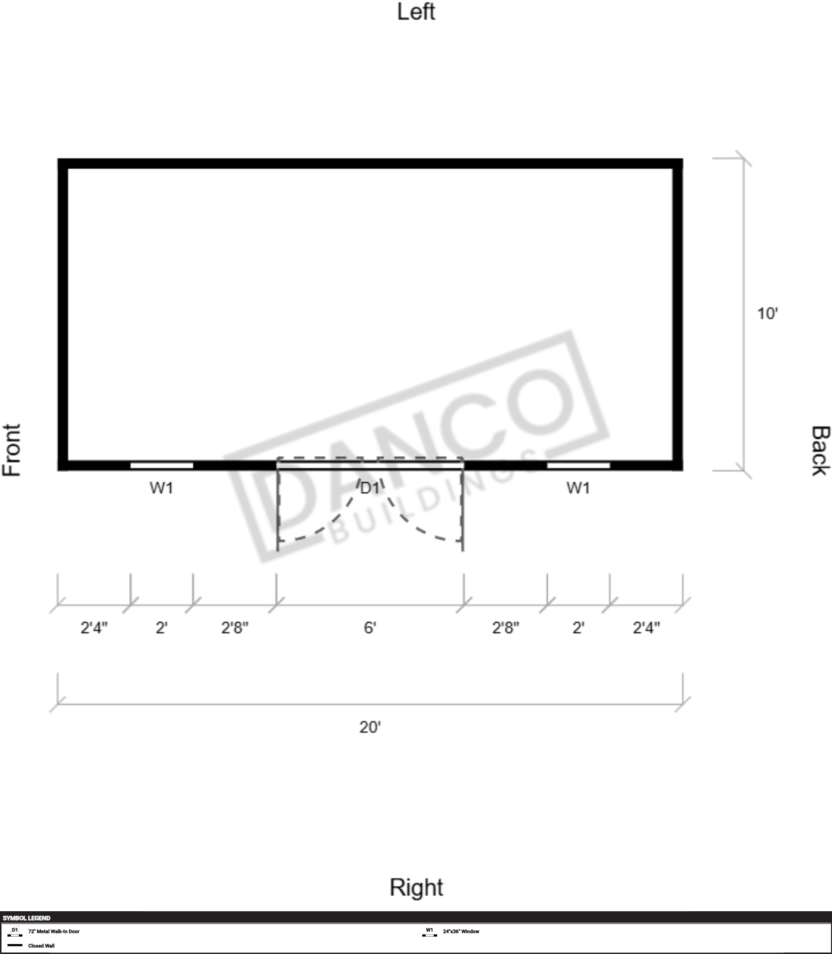 Extra Economy Metal GARDEN SHED 10x20/240938 - Image 2