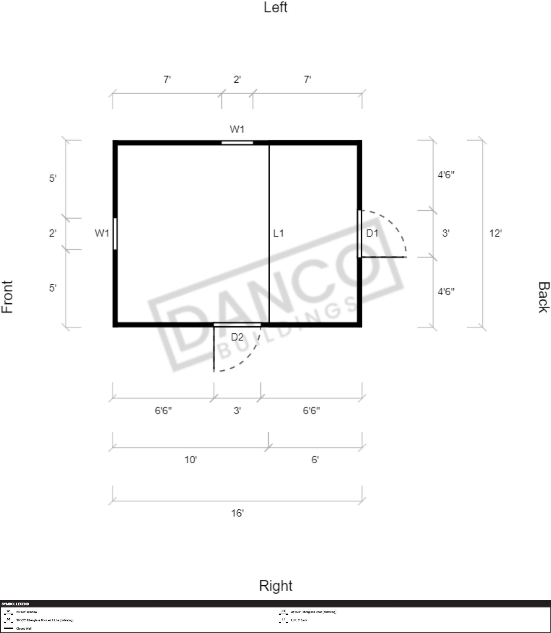 Side Lofted Barn 12x16 - Image 2
