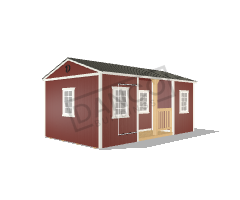 Center Side Porch Cabin 12x20