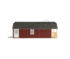Wraparound Porch Lofted Barn Cabin 14x32 - Image 4