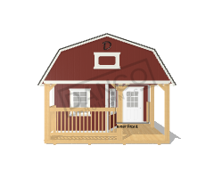 Wraparound Porch Lofted Barn Cabin 14x32 - Image 6