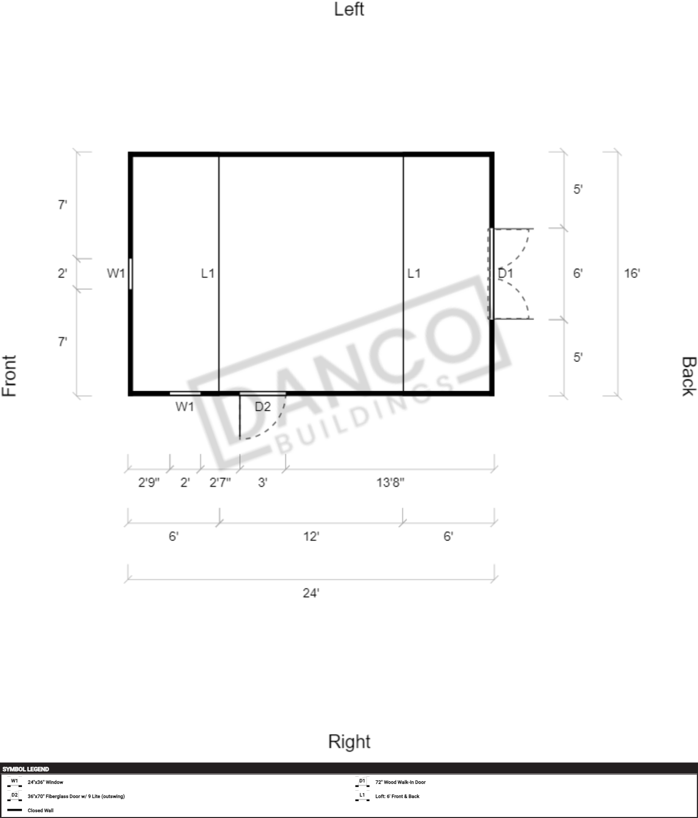 Side Lofted Barn 16x24 - Image 2