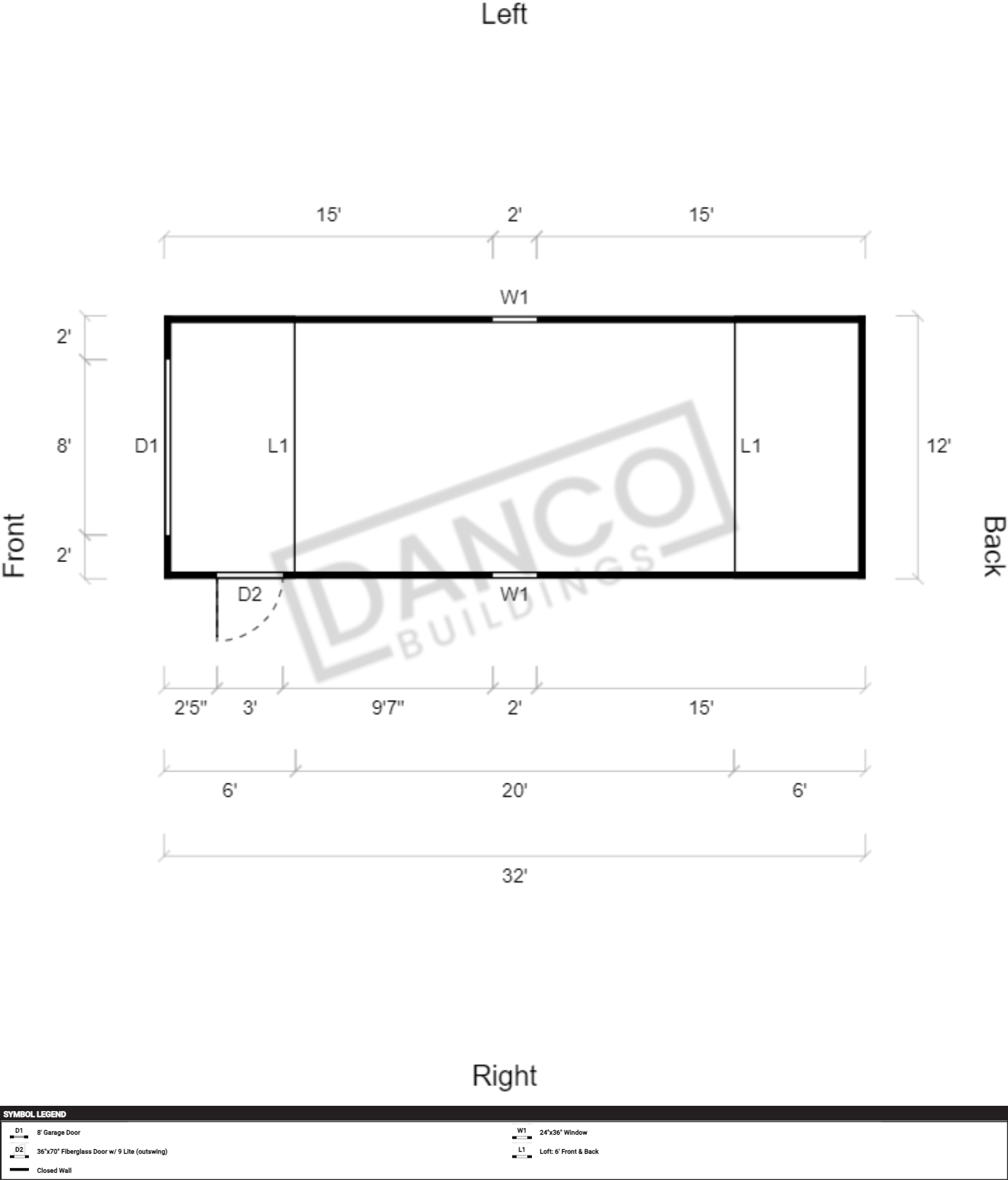 Lofted Barn Garage 12x32 - Image 2