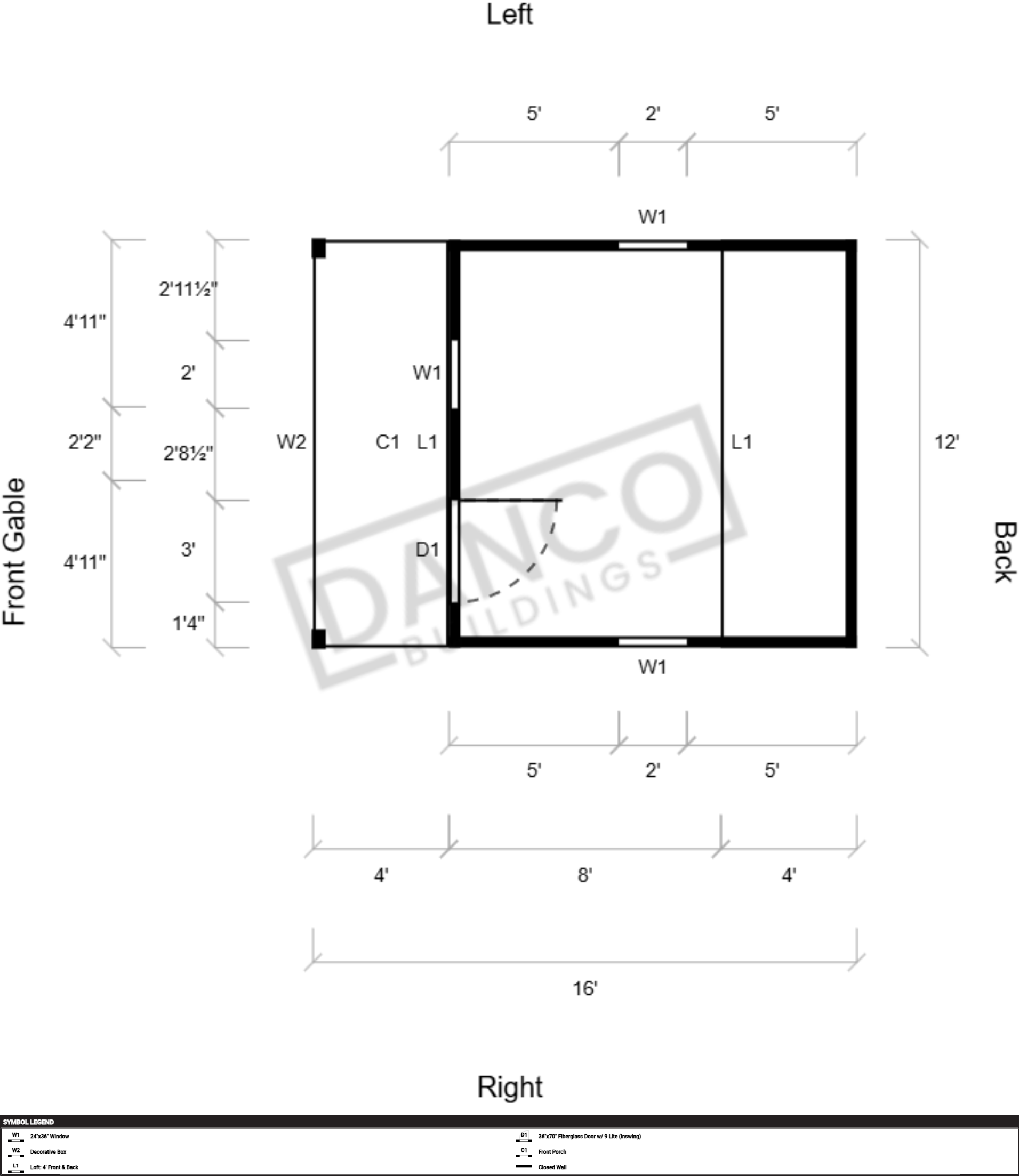 Lofted Barn Cabin 12x16 - Image 2