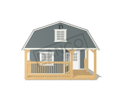 Wraparound Porch Lofted Barn Cabin 16x50 - Image 6
