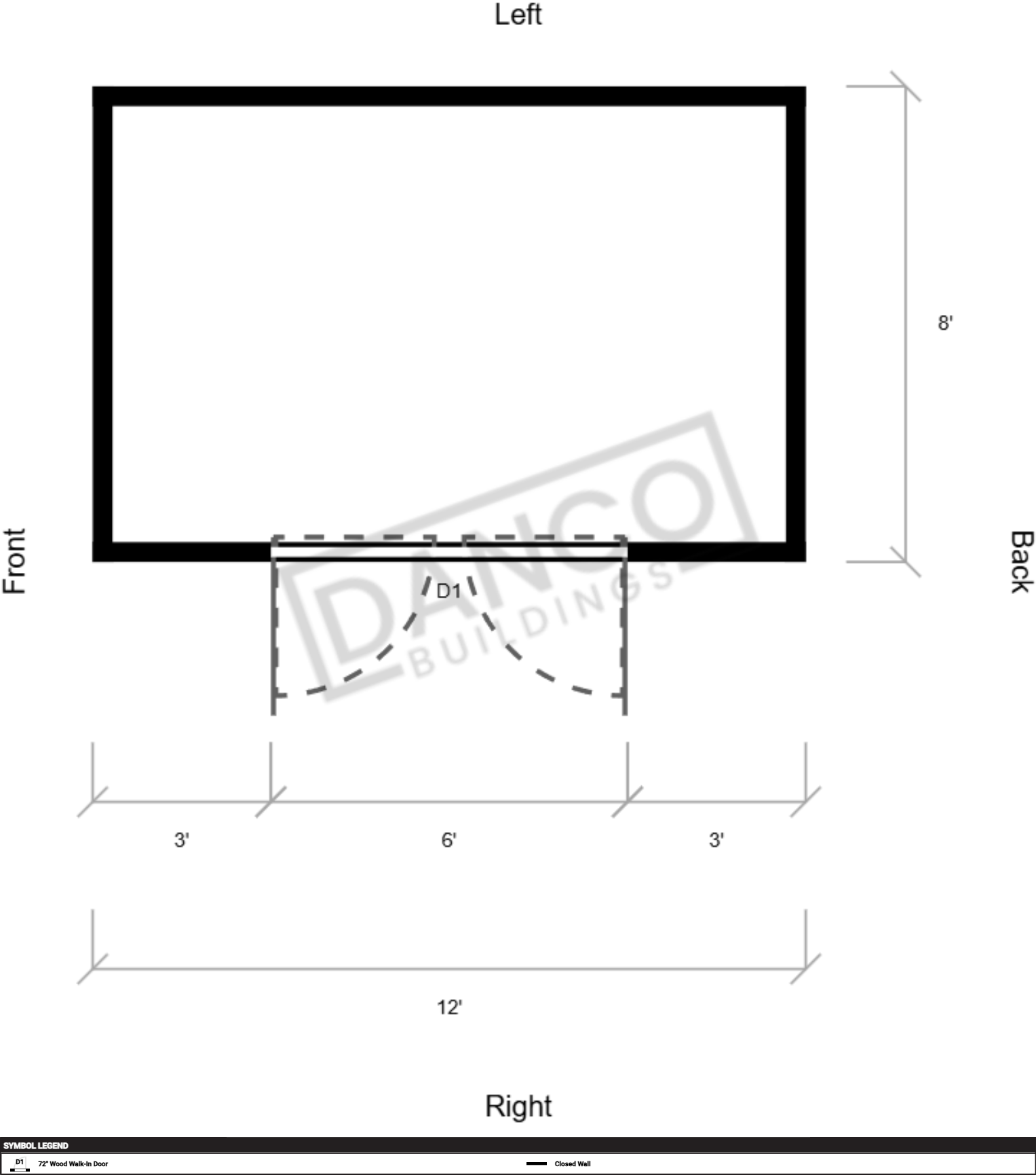 Economy Wood Utility 8x12 - Image 2