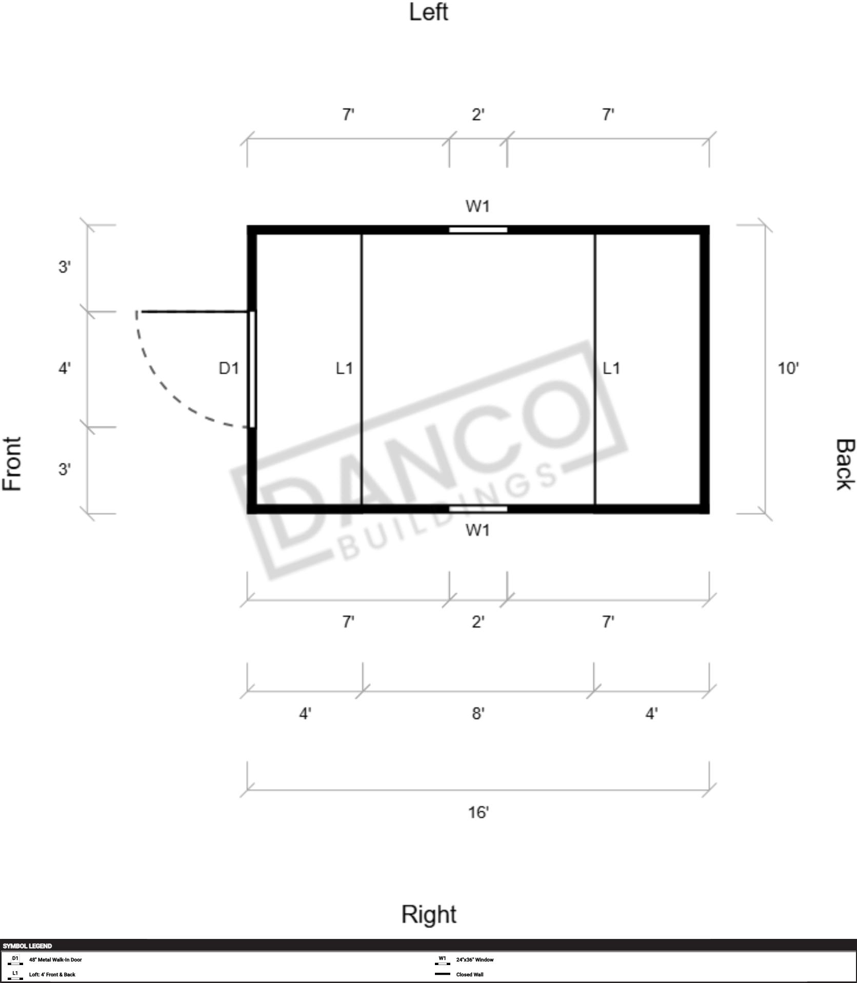 Extra Economy Lofted Barn 10x16 - Image 2