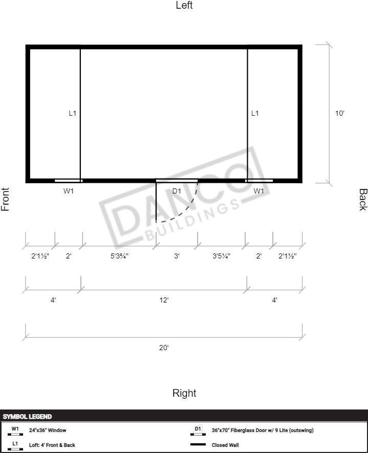 Side Lofted Barn 10x20 - Image 2