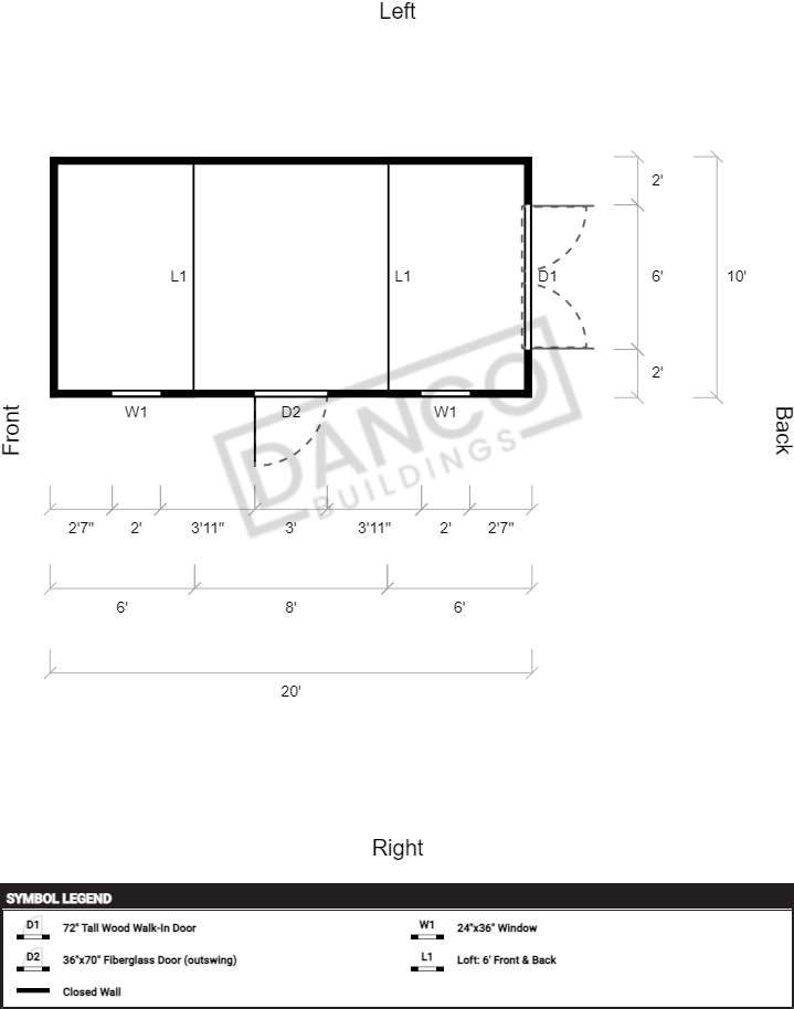 Side Lofted Barn 10x20 - Image 2