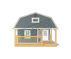 Wraparound Porch Lofted Barn Cabin 16x50 - Image 6