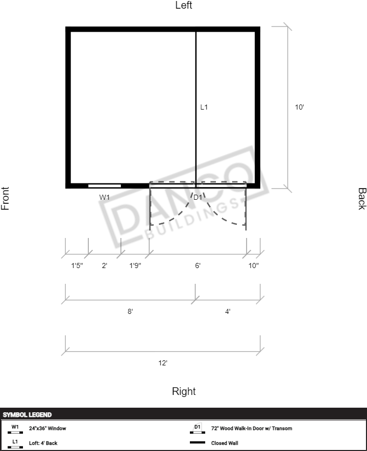 Side Lofted Barn 10x12 - Image 2