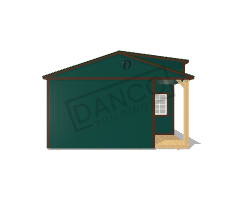 Corner Porch Cabin 16x50 - Image 6