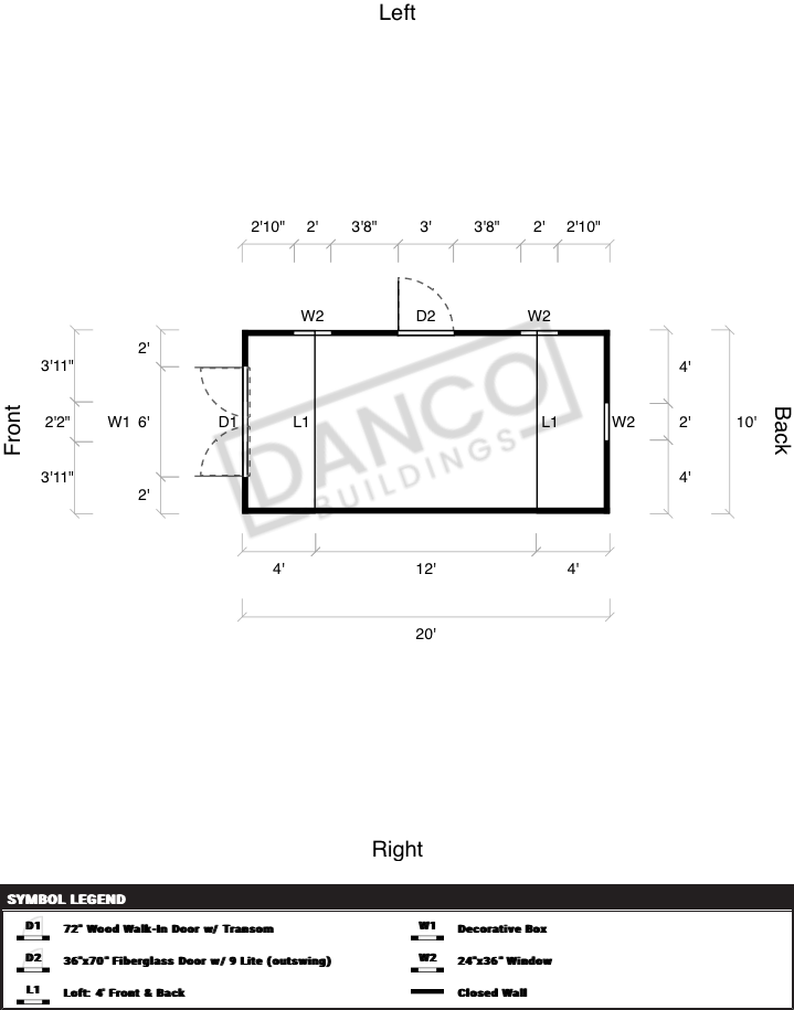 Economy Wood Lofted Barn 10x20 - Image 2