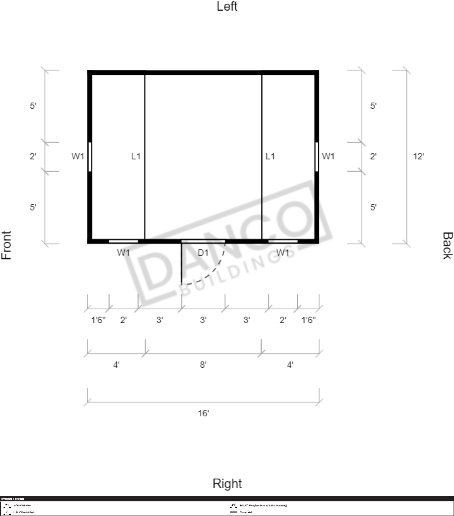 Side Lofted Barn 12x16 - Image 2