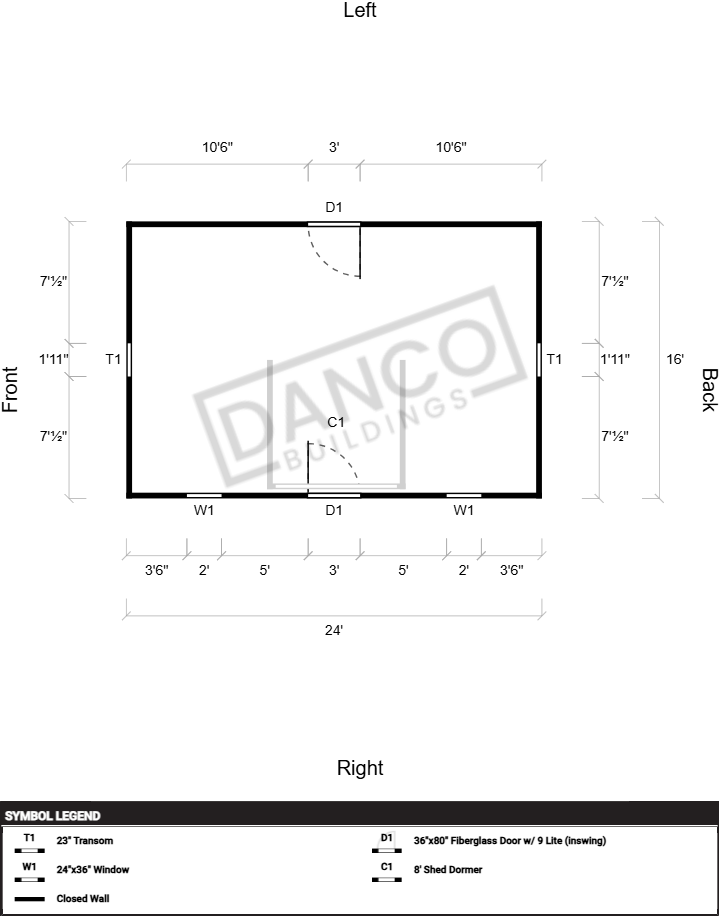 Dormer Shed 16x24 - Image 2