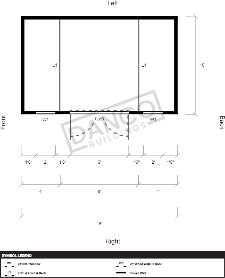 Side Lofted Barn 10x16/241049 - Image 2