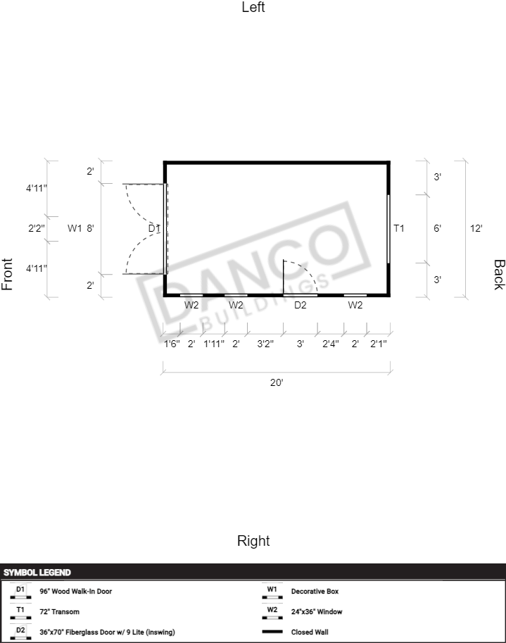 Economy Wood Lofted Barn 12x20 - Image 2