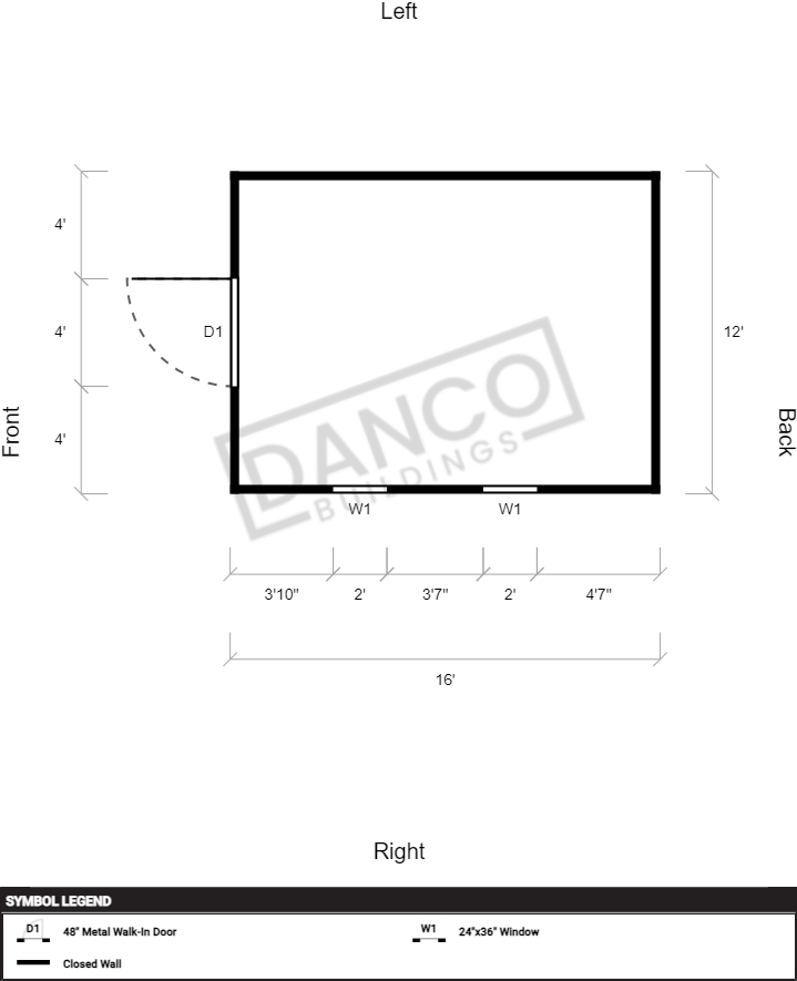 Extra Economy Lofted Barn 12x16 - Image 2