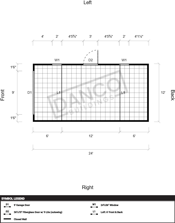 Lofted Barn Garage 12x24 - Image 2