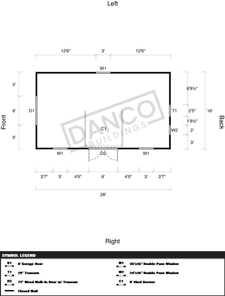 Dormer Shed 16x28 - Image 2