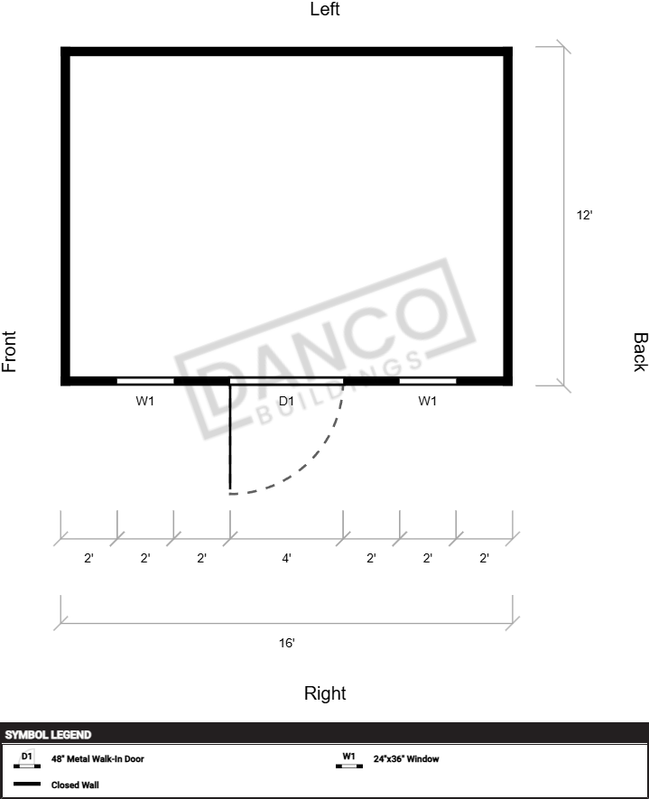 Extra Economy Lofted Barn 12x16 - Image 2