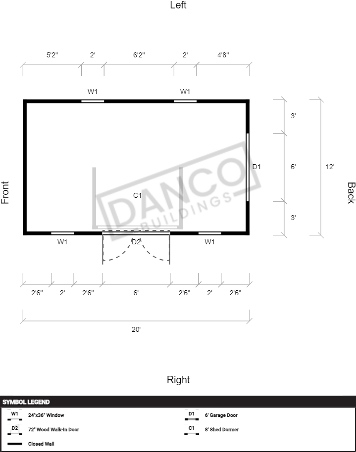 Dormer Shed 12x20 - Image 2