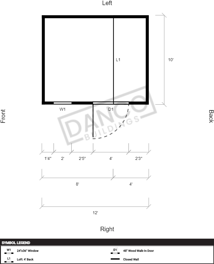 Side Lofted Barn 10x12 - Image 2